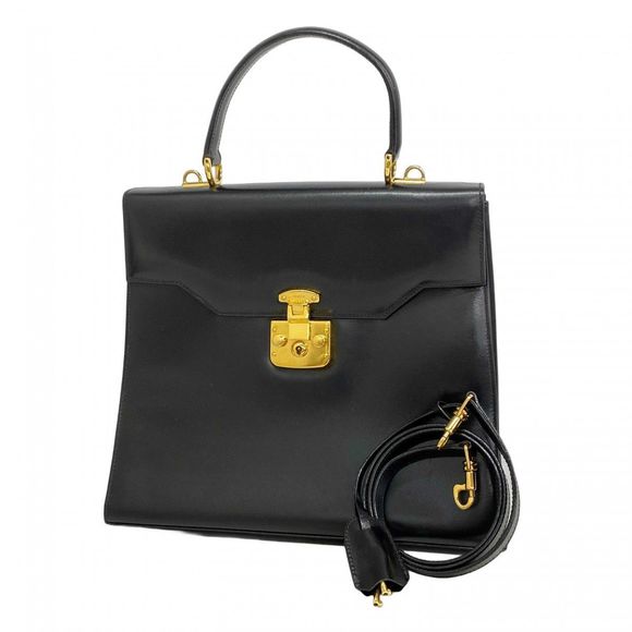 Gucci Ladylock Handbag 000 2110 0192 Black Leather with Gold Hardware  Women's - Picture 1 of 16
